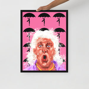 "Nobody Bleeds Like Flair" - Framed Poster [SINGLE COLOR EDITION]